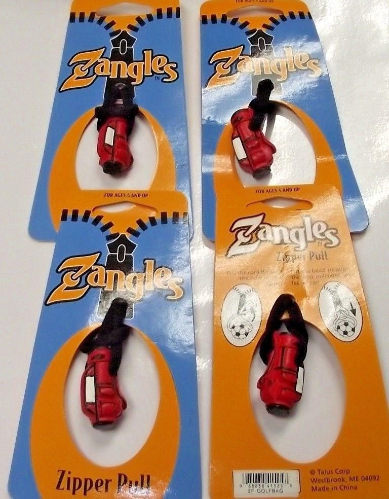 Zangles Sporties Zipper Pulls Great For Luggage Or Backpacks 4pcs