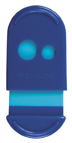 Fiskars 12-95900J Mess-Less Double Pencil & Crayon Sharpener 3pcs. Random Colors