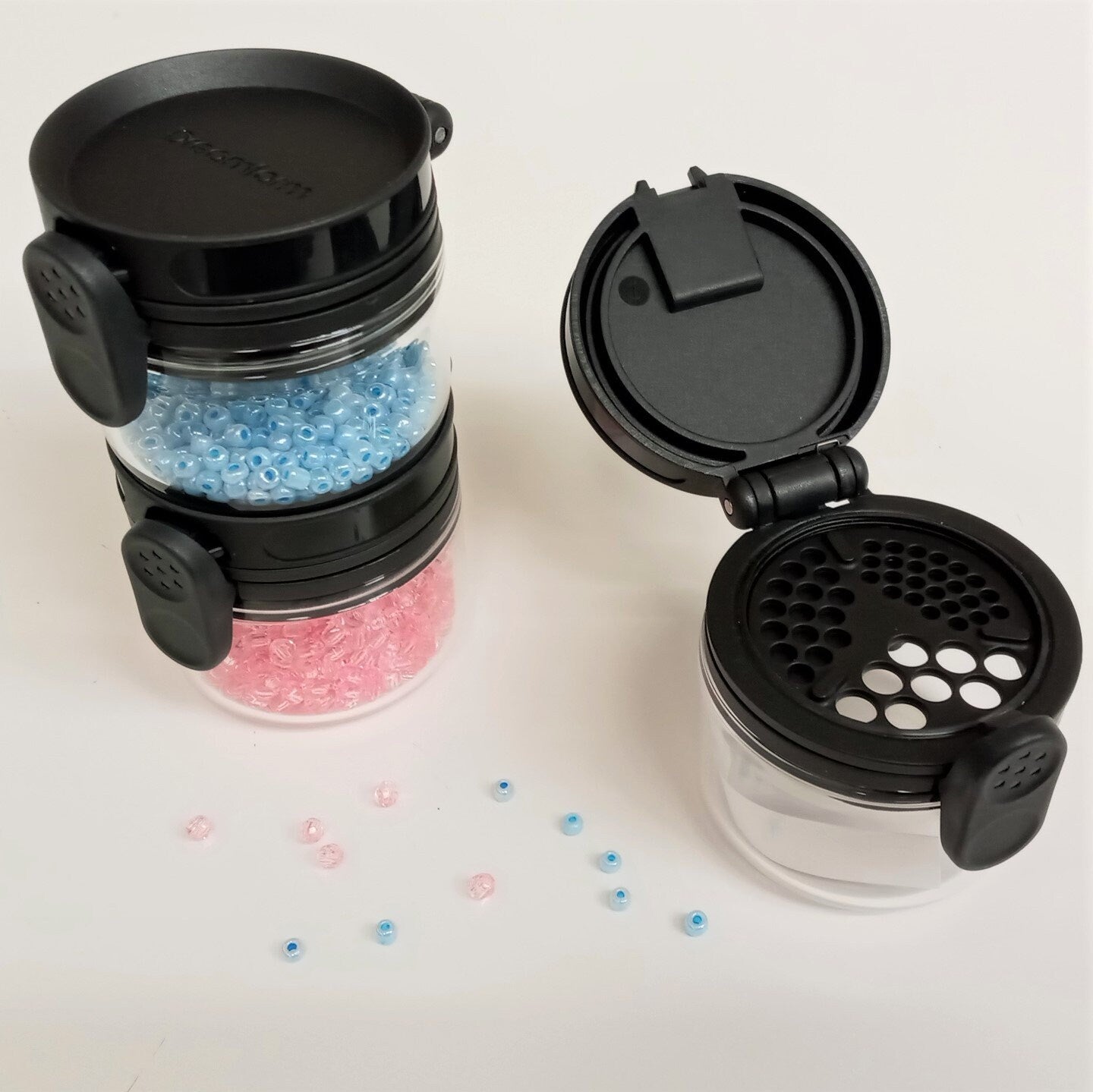 Dreamfarm Orlid Stackable Glass Container Shake & Scoop Lid (1 jar) DFOL7053