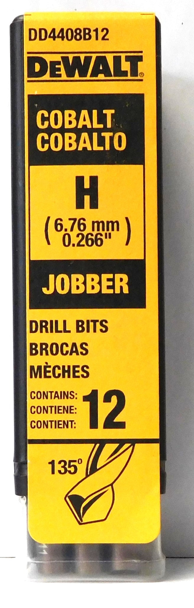 Dewalt DD4408B12 Letter H Cobalt Jobber Drill Bits 12 Pack Germany