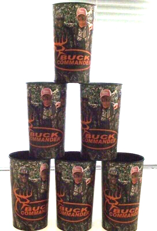 Buck Commander Luke Bryan 00149 Plastic Tumblers 22oz Dishwasher Safe USA 6pcs