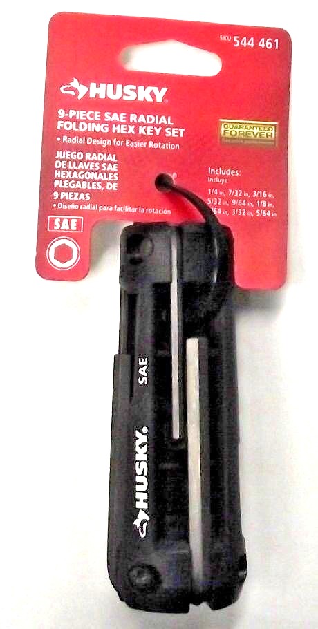 Husky 544-461 9 Piece Radial SAE Folding Hex Key Set