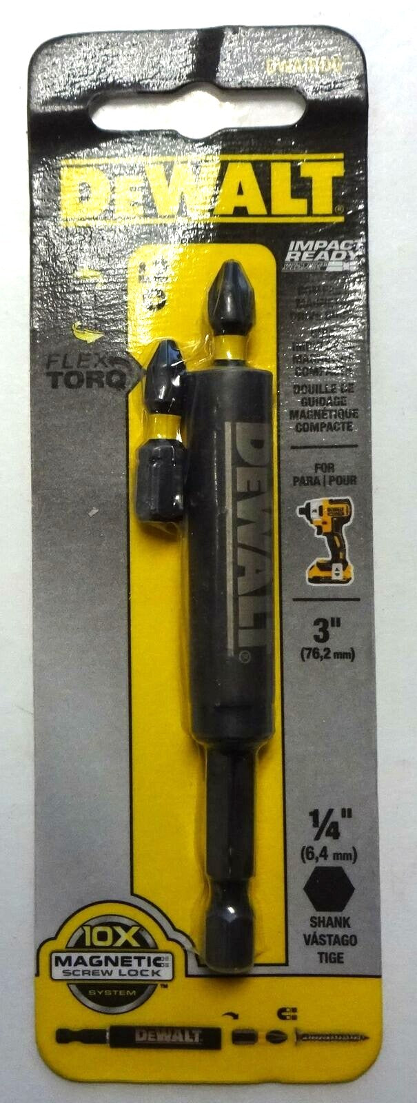 DEWALT DWAIRDG Compact Hex 1/4" Magnetic Screwdriving Bit Drive Guide Holder