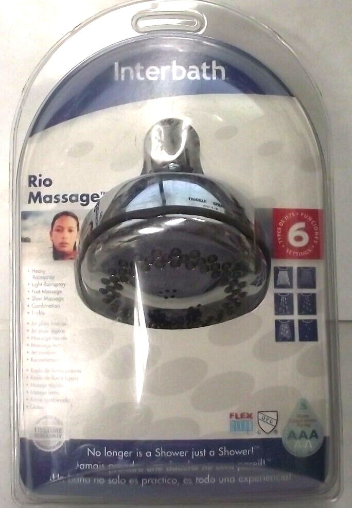 Interbath BR001CH 6 Function Rio Massage Shower Head