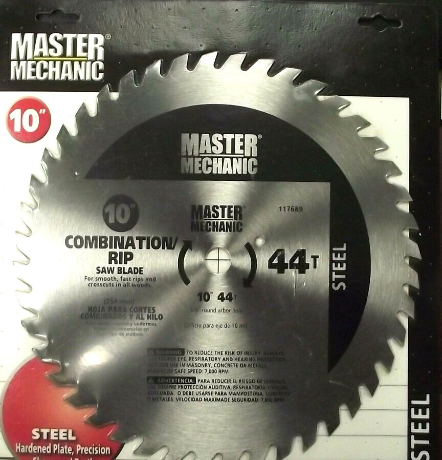 Master Mechanic 117689 10" x 44 Tooth Combination / Rip Circular Saw Blade