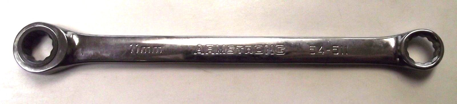 Armstrong 54-511 11mm 12 Point Full Polish Double Box Ratcheting Wrench USA