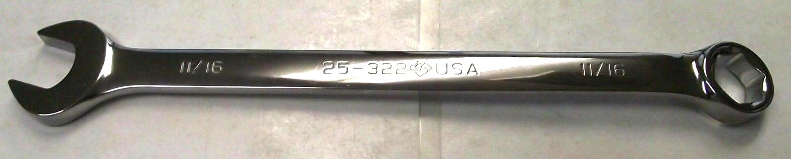 ARMSTRONG 25-322 11/16" COMBINATION WRENCH FULL POLISH 6 POINT USA