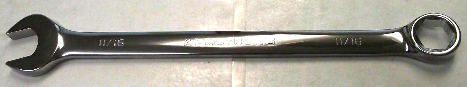 ARMSTRONG 25-322 11/16" COMBINATION WRENCH FULL POLISH 6 POINT USA
