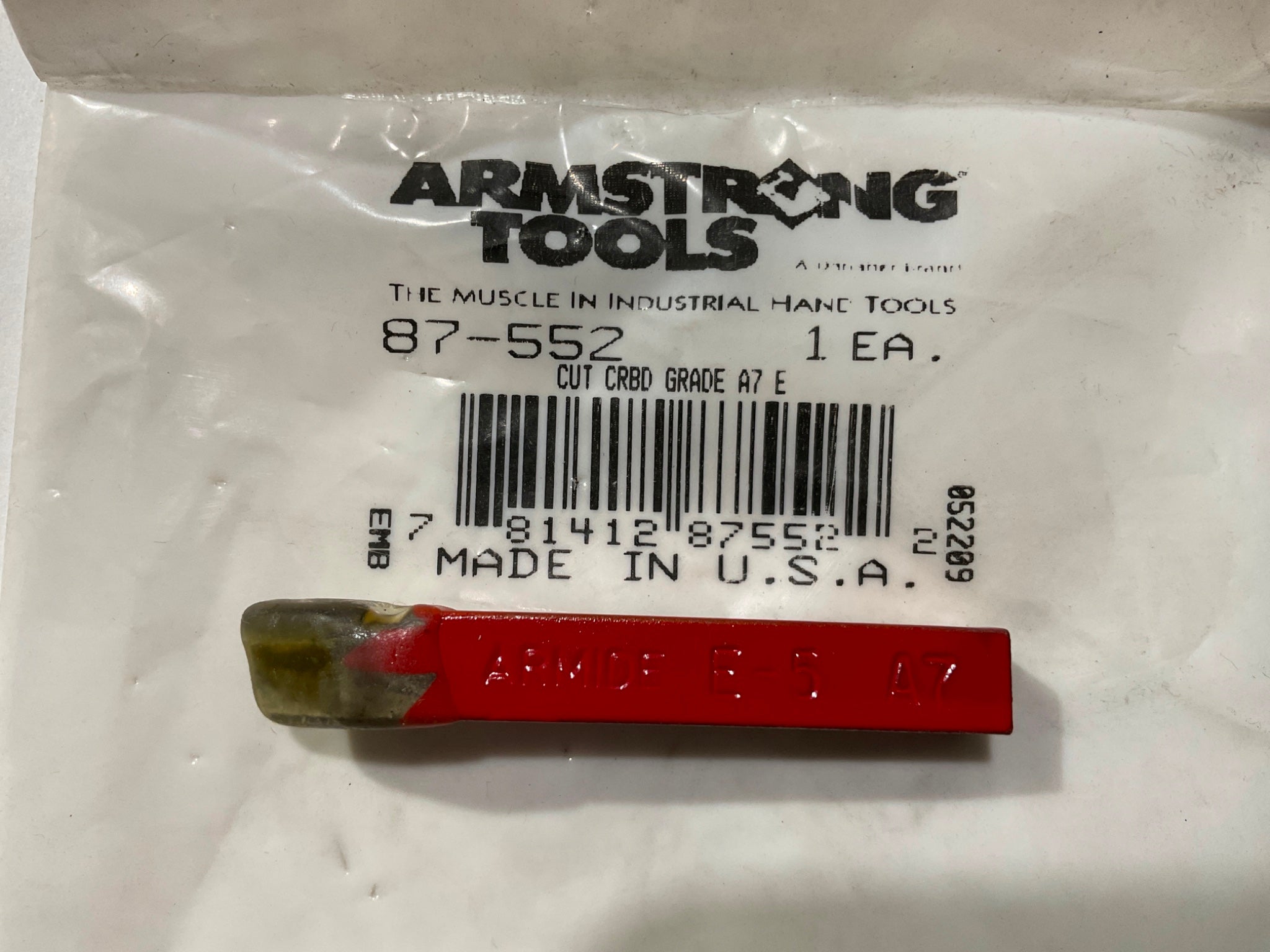 Armstrong 87-552 Cut Carbide Grade A7 E5 USA