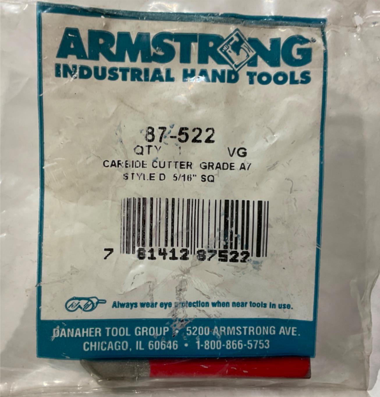Armstrong 87-522 Cut Carbide Grade A7 D5 USA