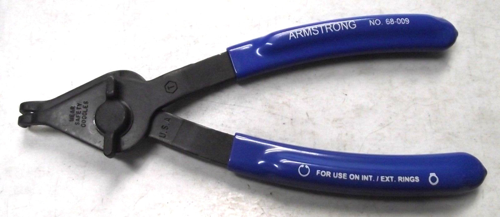 Armstrong 68-009 Internal/External 90° Retaining Ring Pliers Convertible USA