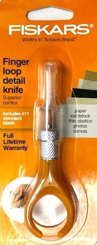 FISKARS 163050-1004 FINGER LOOP DETAIL KNIFE 4 IN