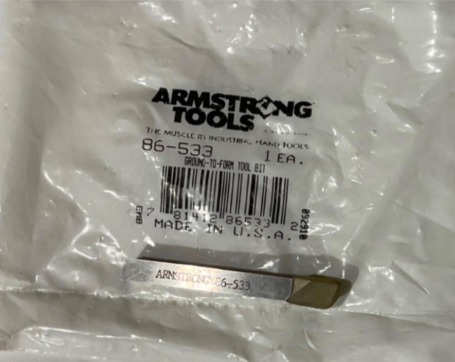 Armstrong 86-533 Ground-to-form Tool Bit USA
