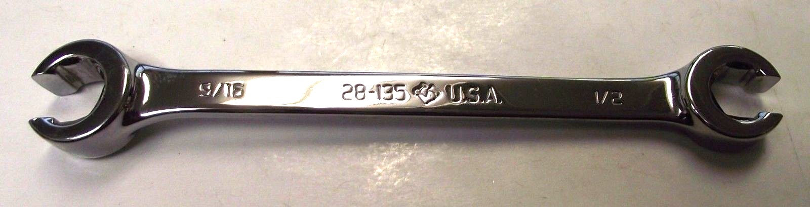 Armstrong 28-135 1/2 x 9/16" Full Polish Double Head Flare Nut Wrench USA