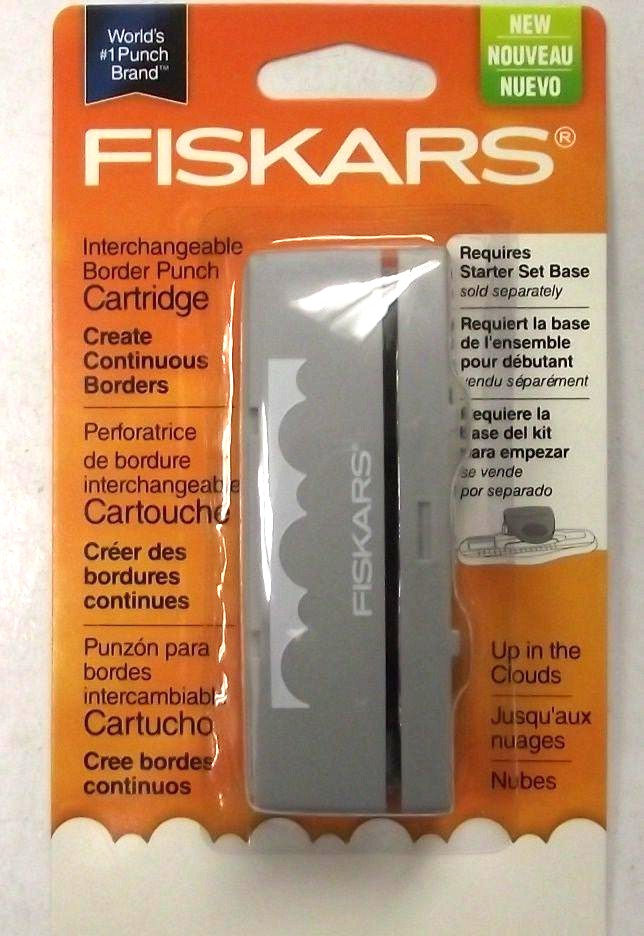 FISKARS 101280 Interchangeable Border Punch Cartridge Up In The Clouds