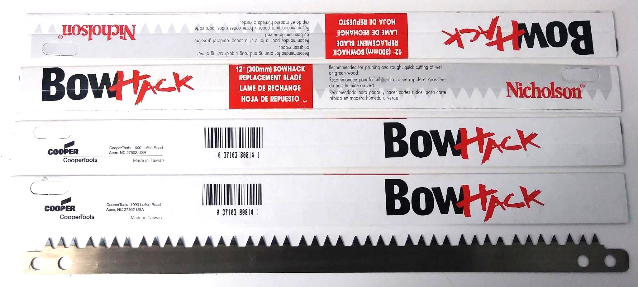 Nicholson 80814 12" BowHack Bow Saw Replacement Blade (5 Packs)