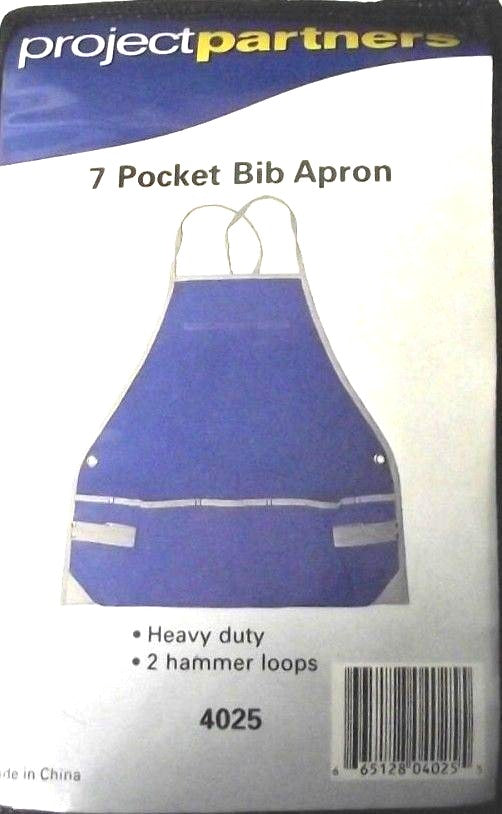 Project Partners 4025 7 Pocket Bib Apron Heavy Duty