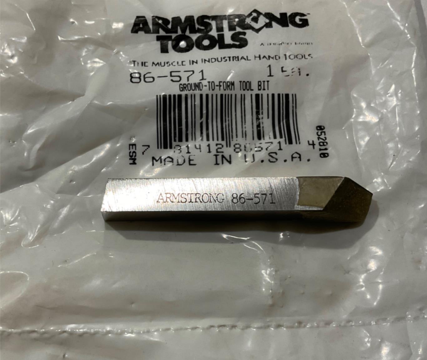 Armstrong 86-571 Ground-to-form Tool Bit USA