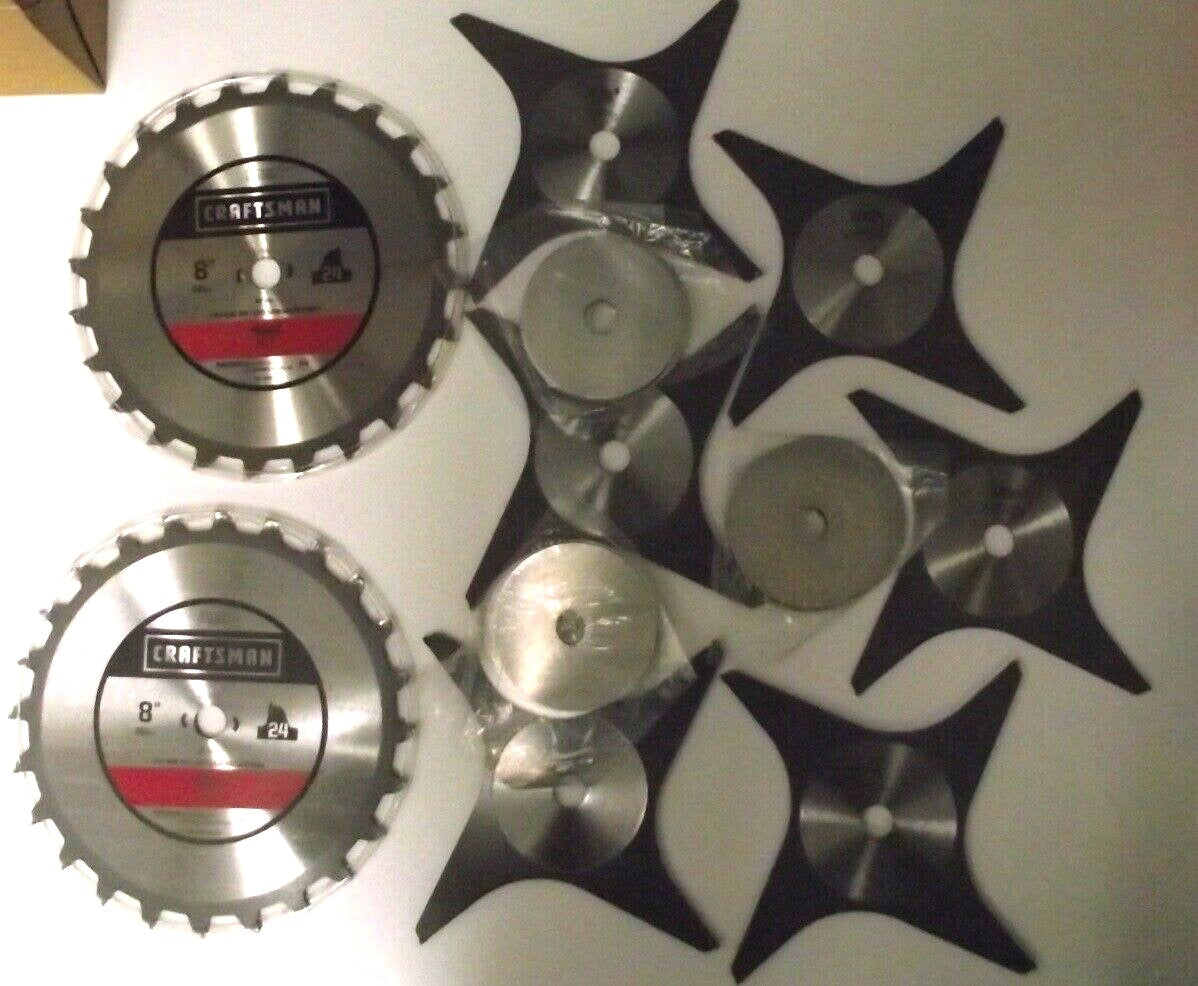 Craftsman 37666 8" Stacked Dado Saw Set 24 Tooth 6 Chippers & Shims