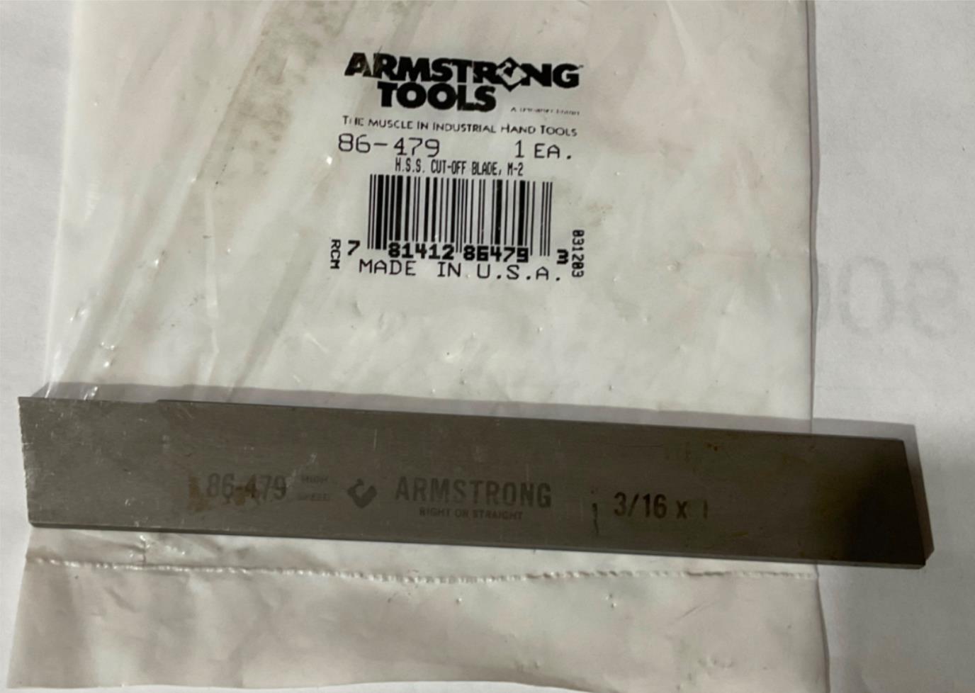 Armstrong 86-479 H.S.S. Cut Off Blade M-2, 3/16 X 1 USA