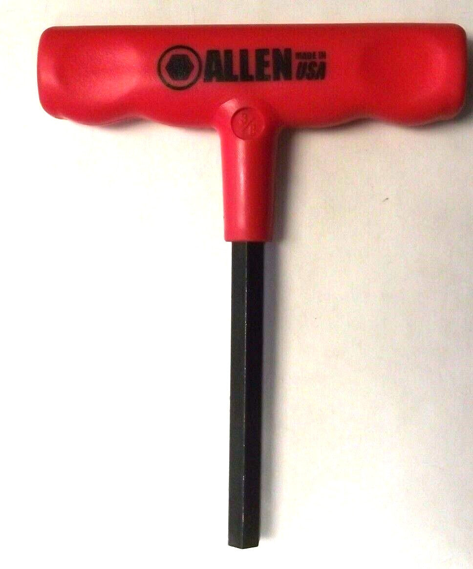 Allen 57318 3/8" Cushion Grip Hex T Handle Wrench 6-1/4" Length USA