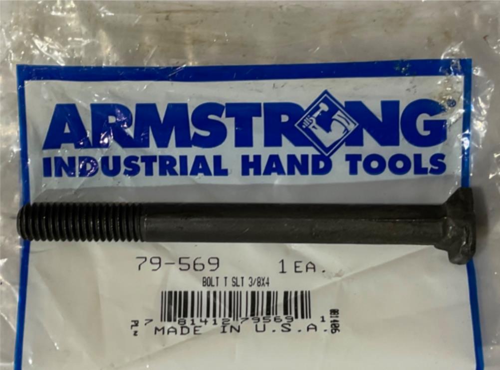 Armstrong 79-569 T-Slot Bolt 3/8 X 4 USA