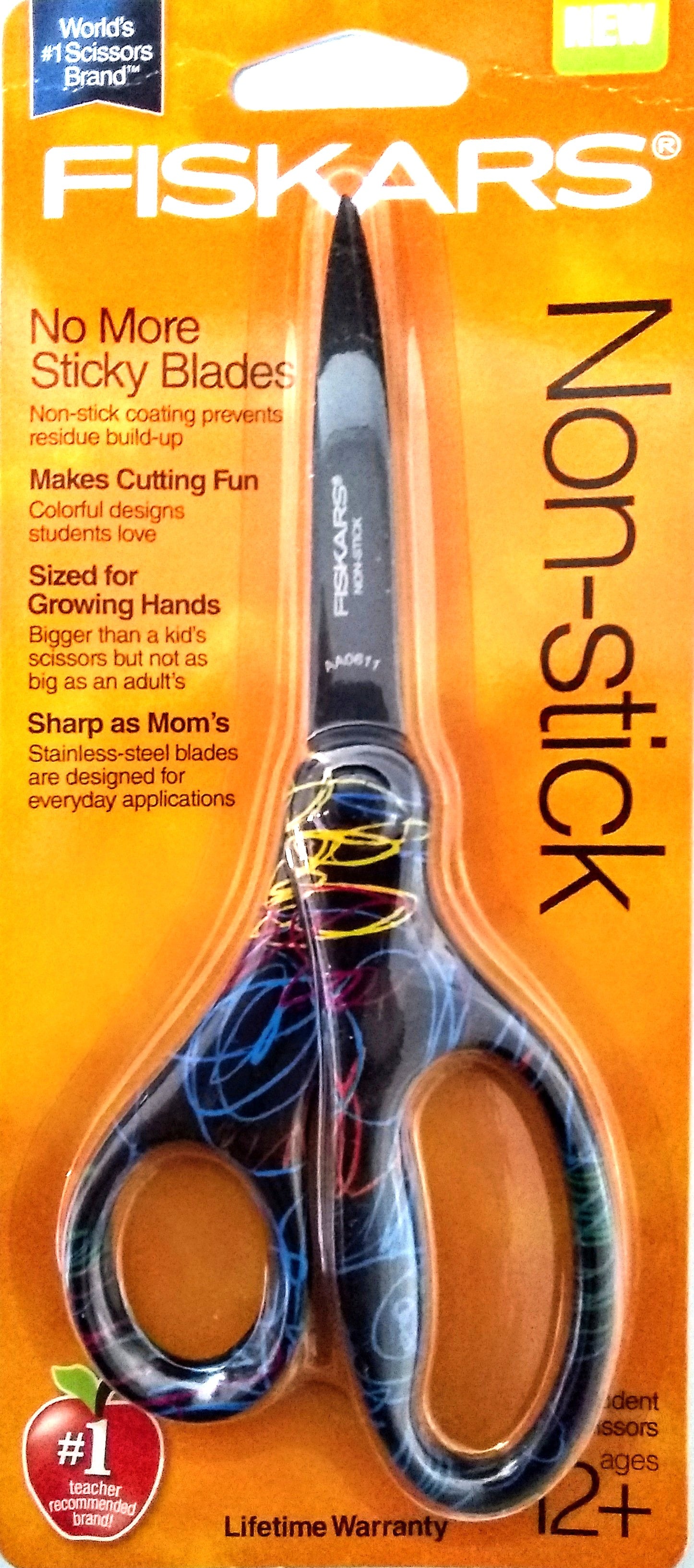 Fiskars 124582-1001 7" Student Precision Scissors Non-Stick Coating (assorted)