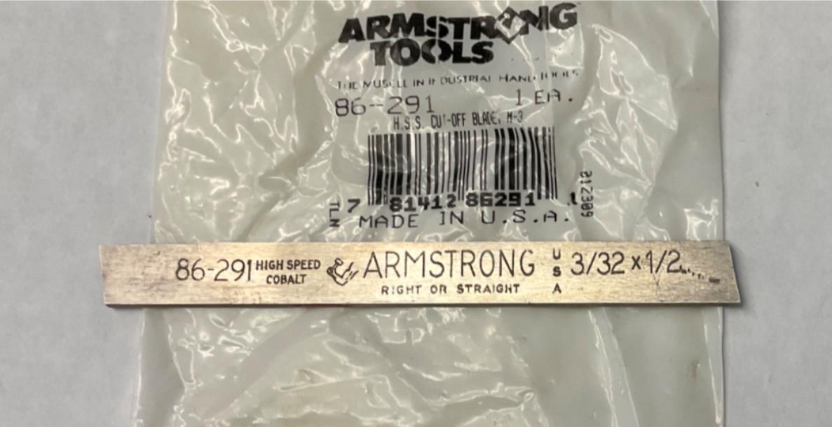 Armstrong 86-291 High Speed 3/32X1/2 Cut-Off Blade M-3 USA