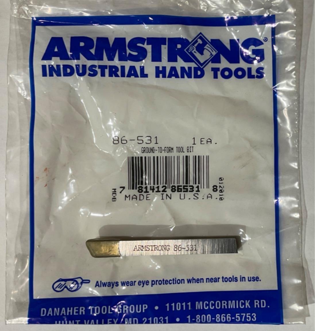Armstrong 86-531 Ground-to-form Tool Bit USA