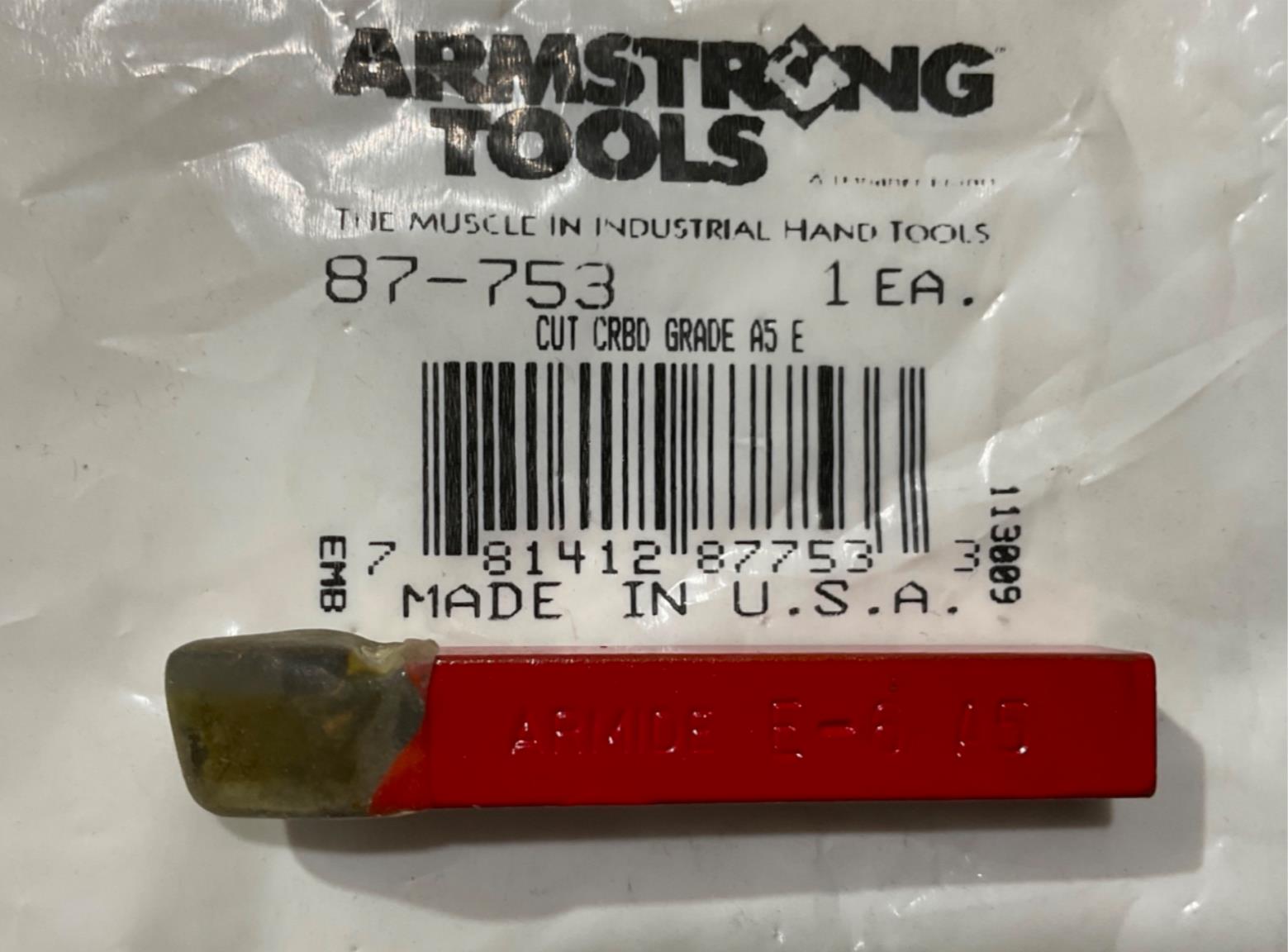Armstrong 87-753 Cut Carbide Grade E-6 A5 USA