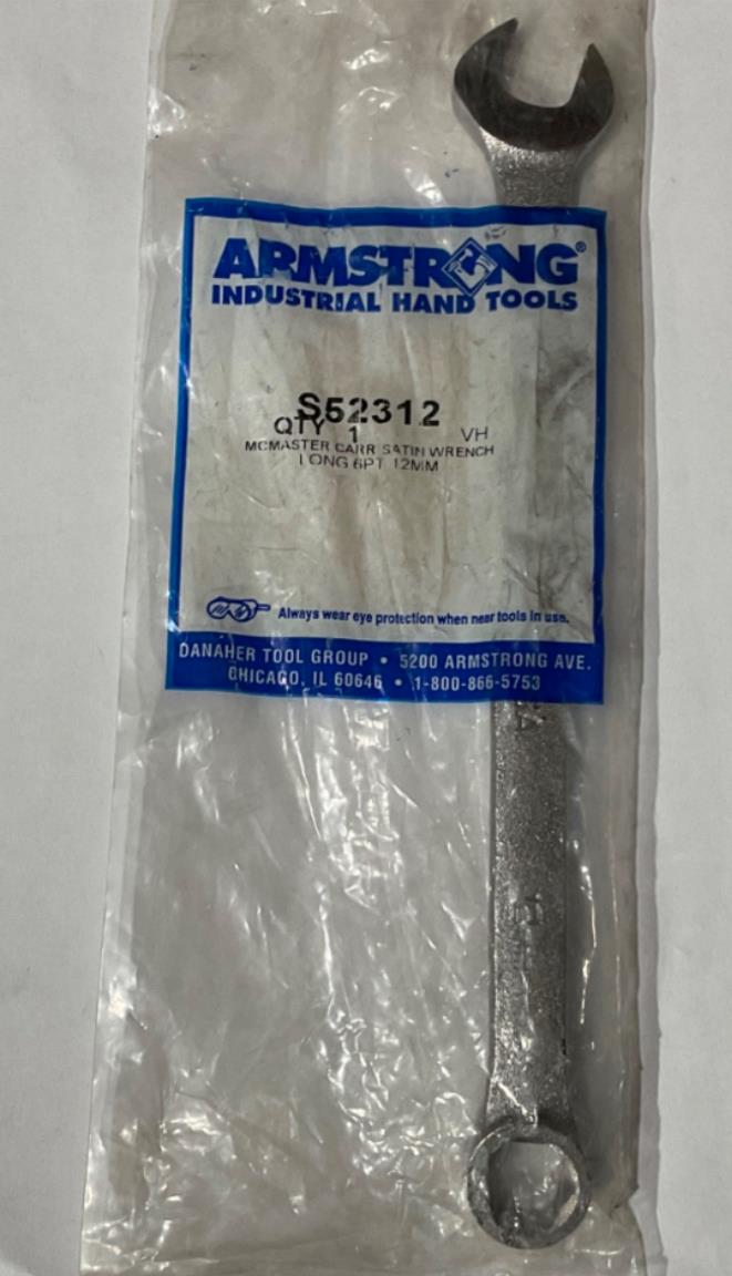 Armstrong S52312 12mm Satin Long Wrench 6pt. USA #14