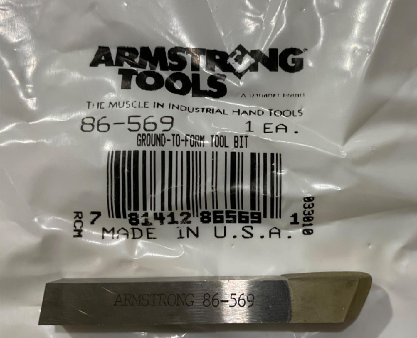 Armstrong 86-569 Ground-to-form Tool Bit USA