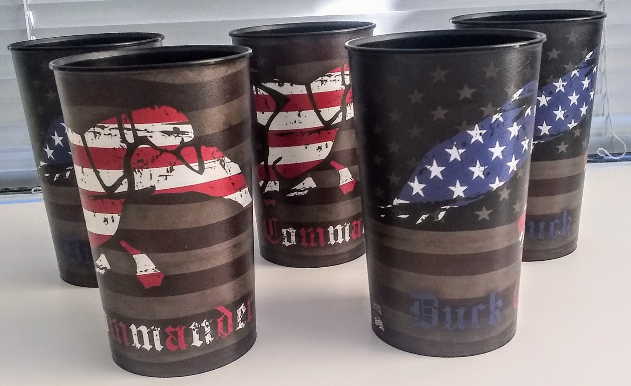 Buck Commander Luke Bryan 00149 Plastic Tumblers 22oz Dishwasher Safe USA 6pcs