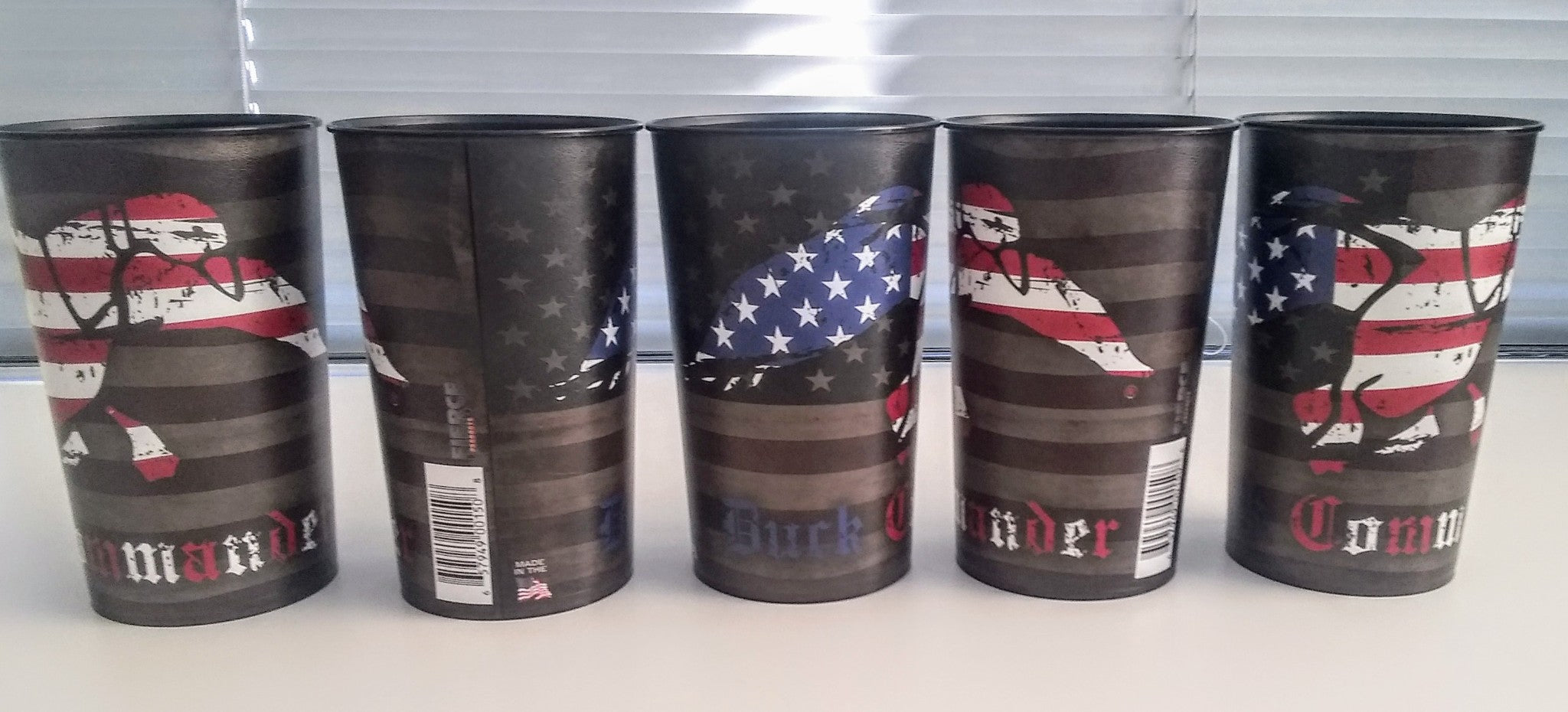 Buck Commander Luke Bryan 00149 Plastic Tumblers 22oz Dishwasher Safe USA 6pcs