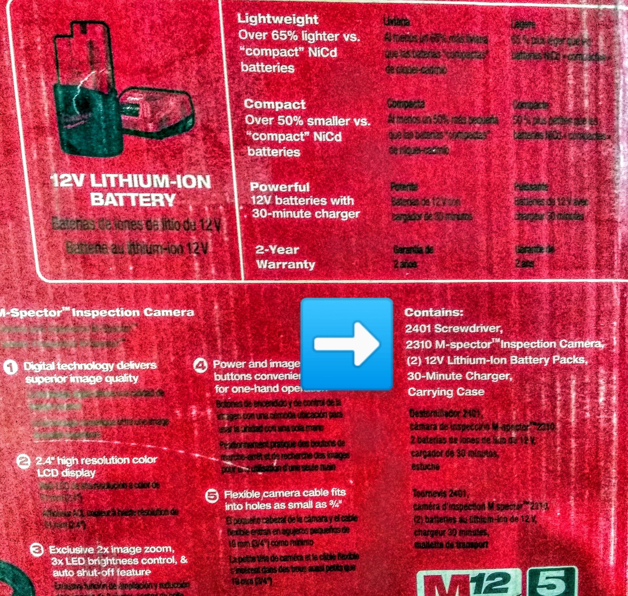 Milwaukee 2310-21 M12 12V M-Spector Inspection Scope Camera Kit With Drill