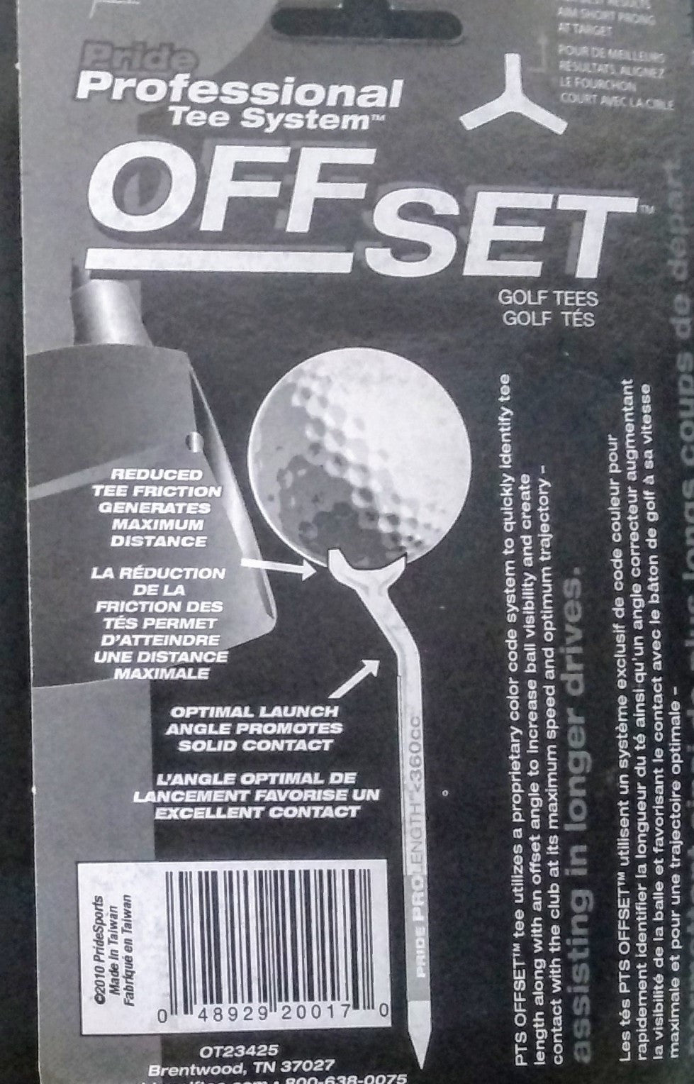 Pride OT23425 Professional Tee System - Offset Golf Tees - 2 3/4" 25 Pack