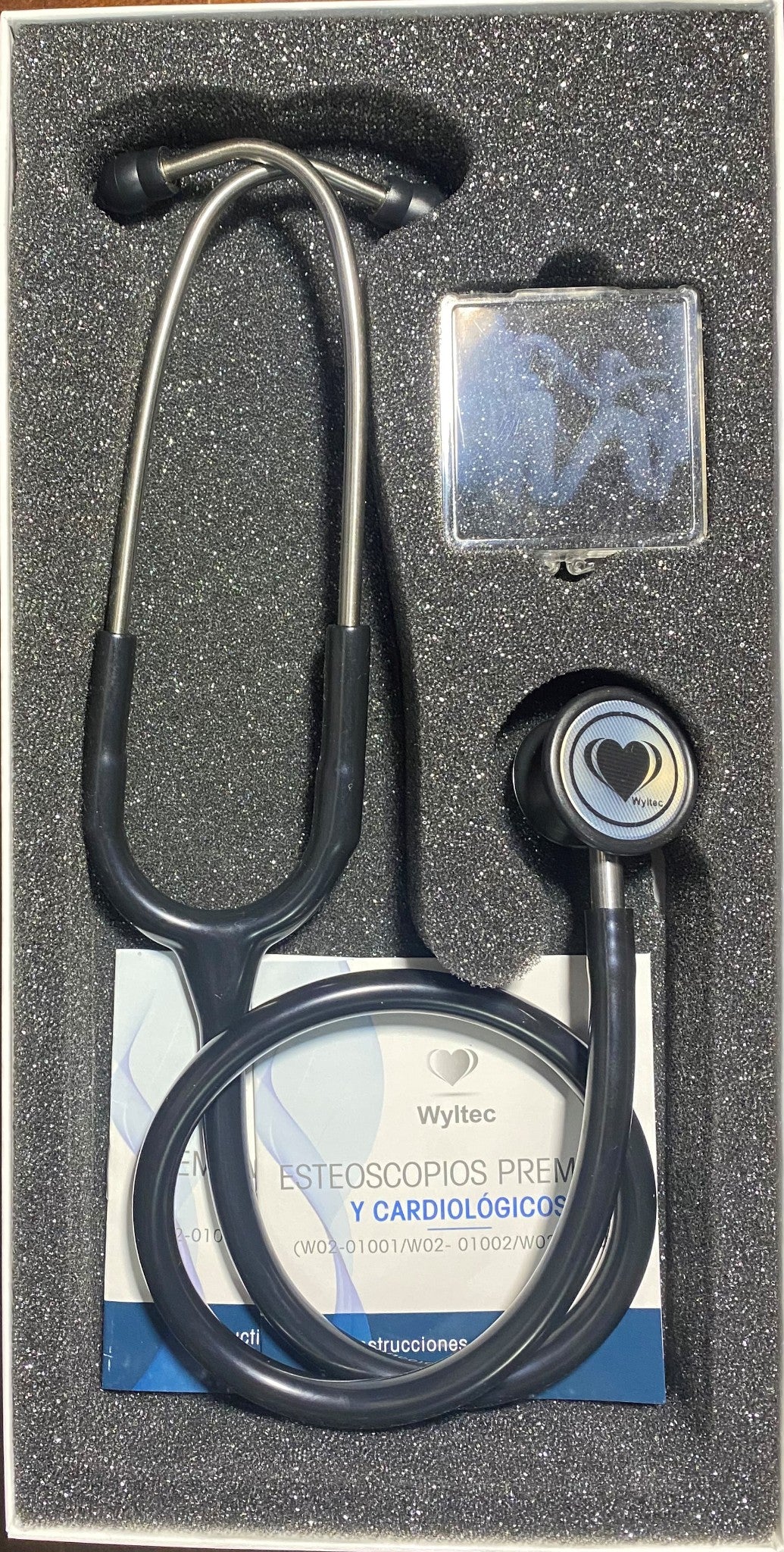 Wyltec W02-01002 Premium Stainless Steel Dual Head Pediatric Stethoscope (Black)