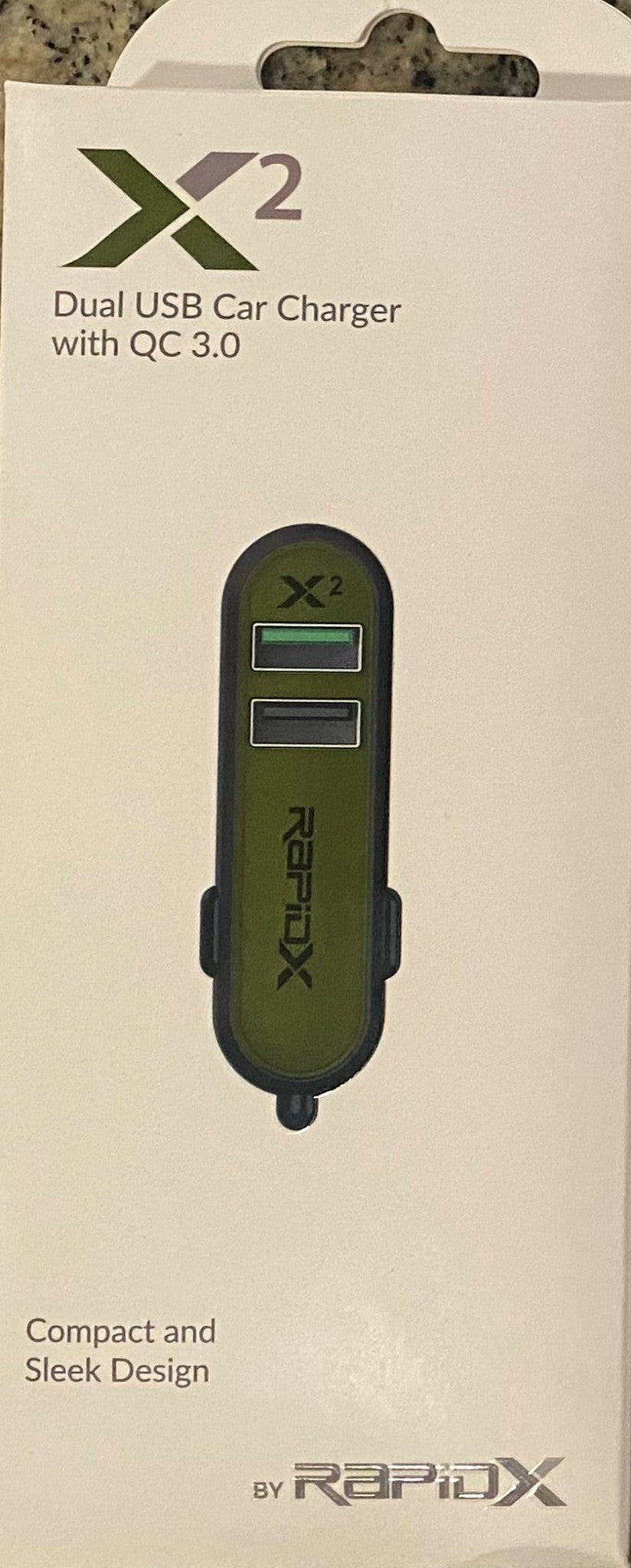 RapidX RX-X2QC X2 2 Port Dual USB Car Charger with QC 3.0 Multi Color