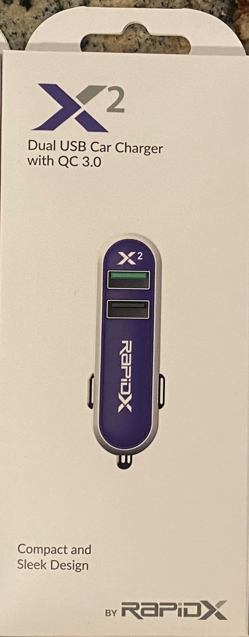 RapidX RX-X2QC X2 2 Port Dual USB Car Charger with QC 3.0 Multi Color