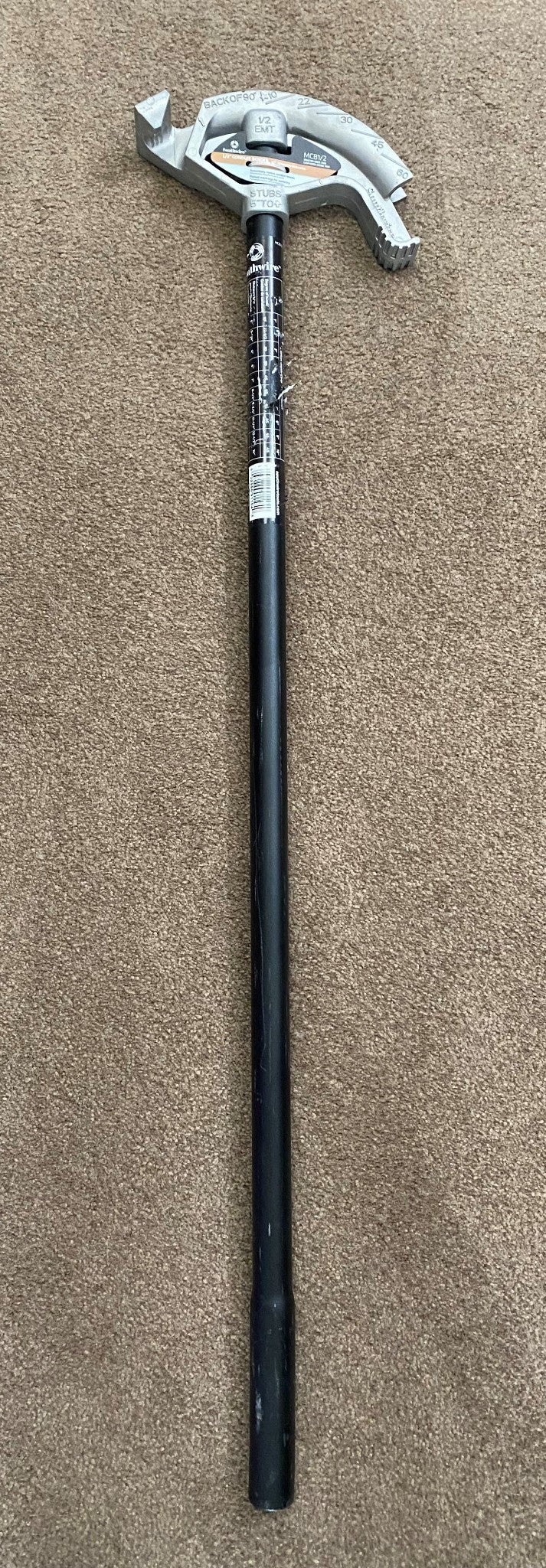 Southwire MCB1/2 1/2" EMT Aluminum Head Handheld Grooved Hook Conduit Bender w/