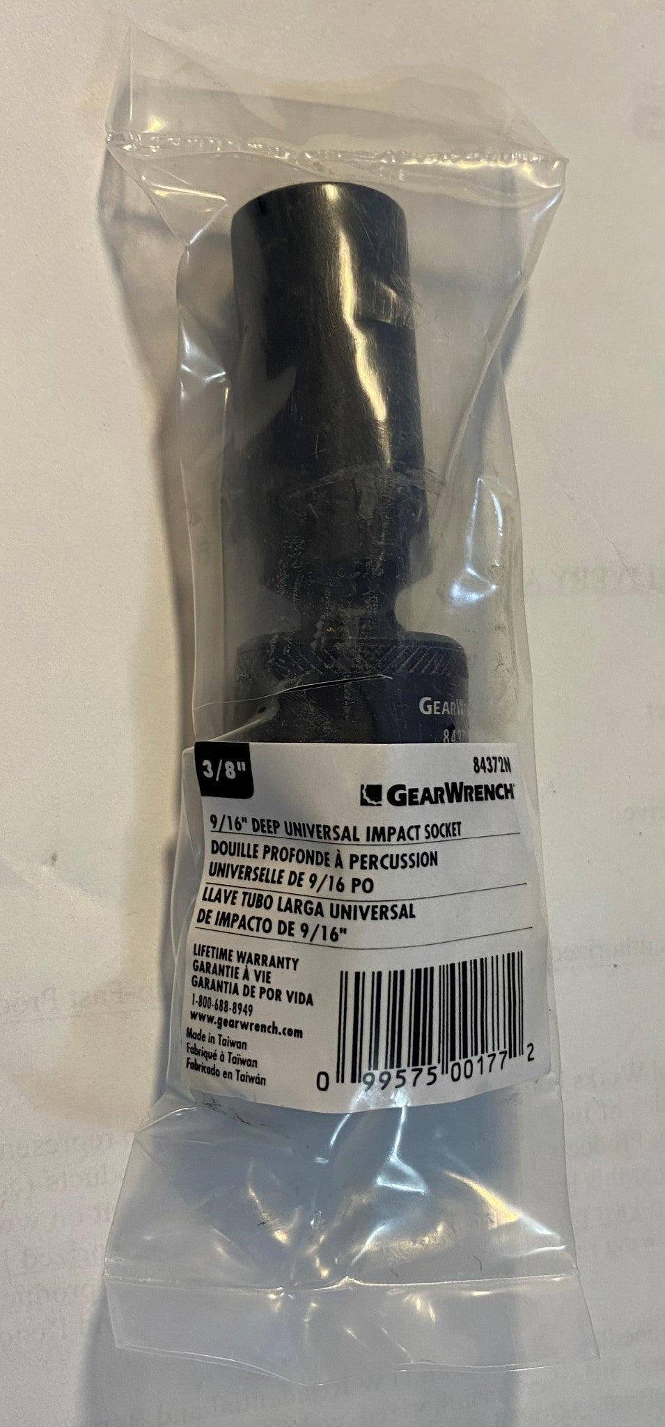GEARWRENCH 84372N 3/8" Drive 6 Point Deep Universal Impact SAE Socket 9/16"