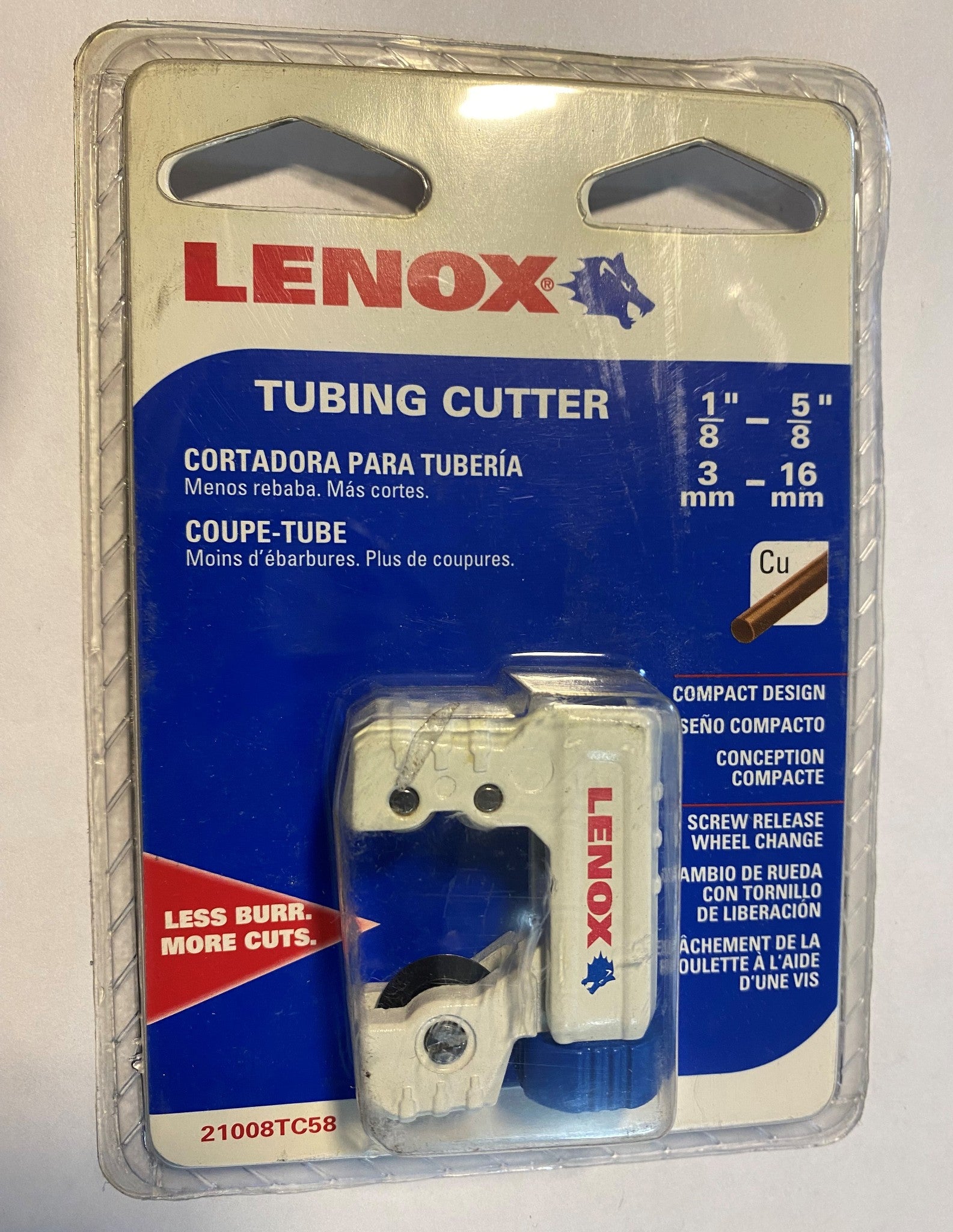 Lenox 21008TC58 1/8-5/8" Tubing Cutter