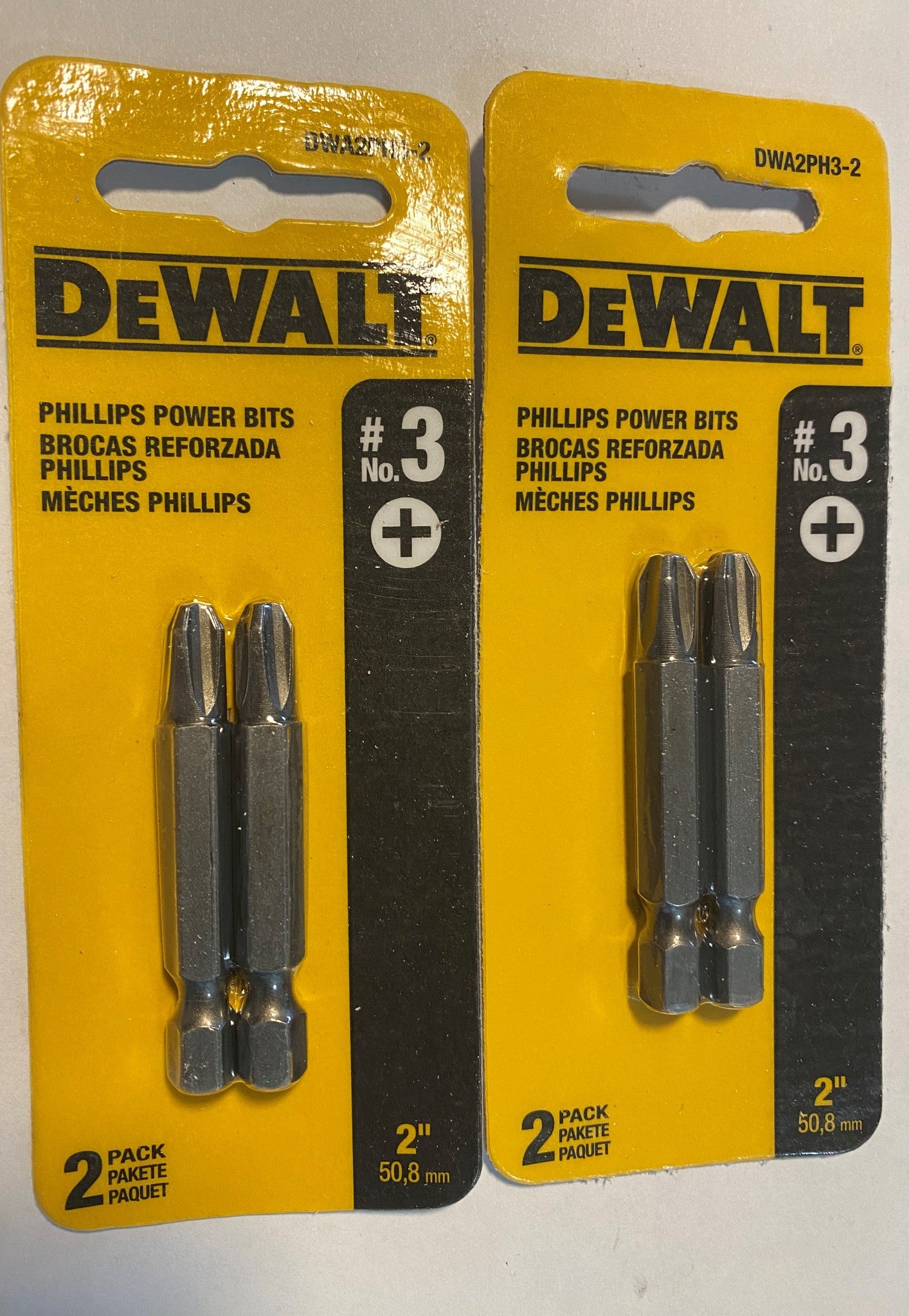 DeWALT DWA2PH3-2 Phillips Power Bit 2" #3 - 2-2 pack