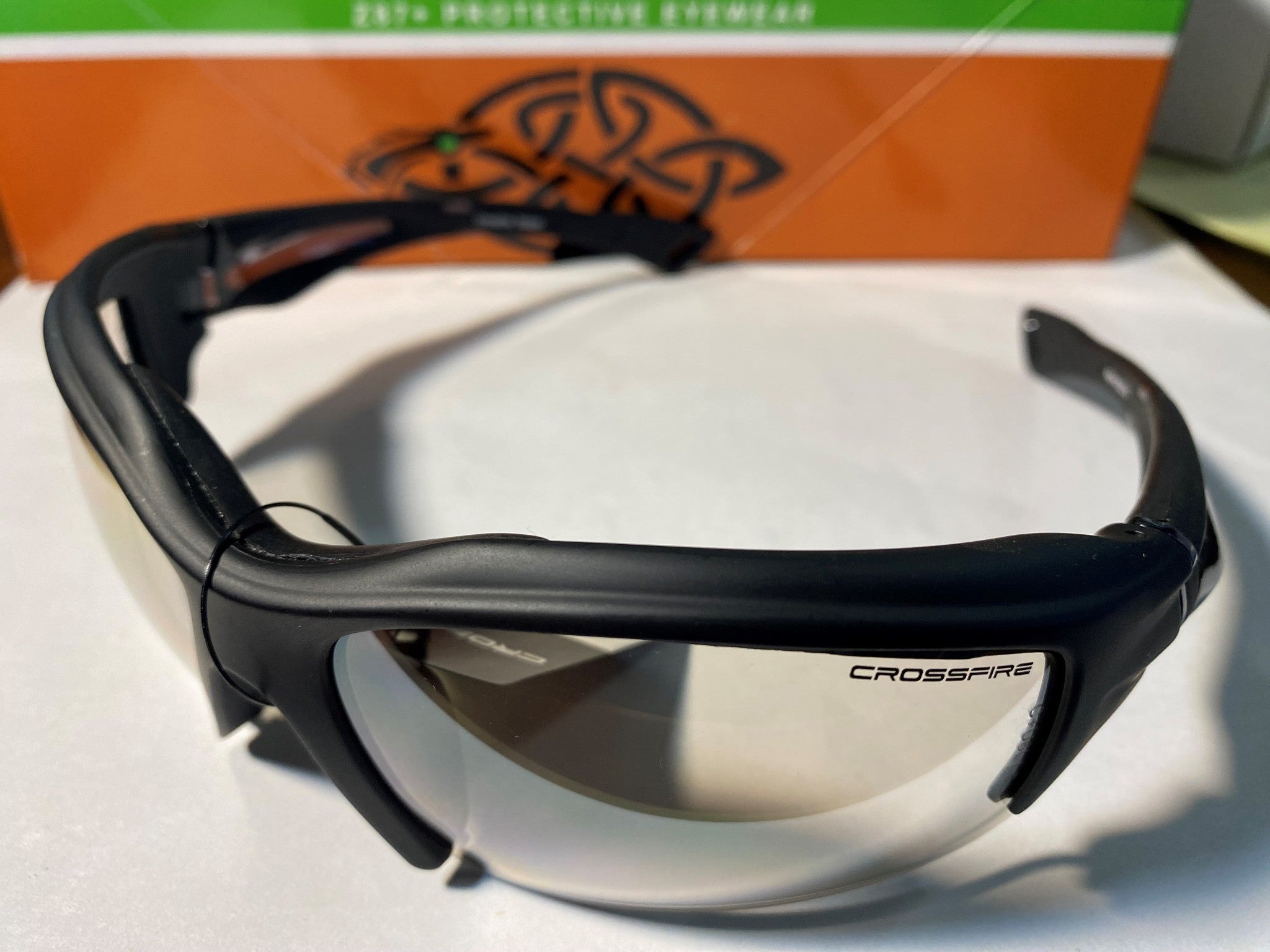 Crossfire 252215 Alpine Safety Glasses with Black Matte Frame I/O Lens