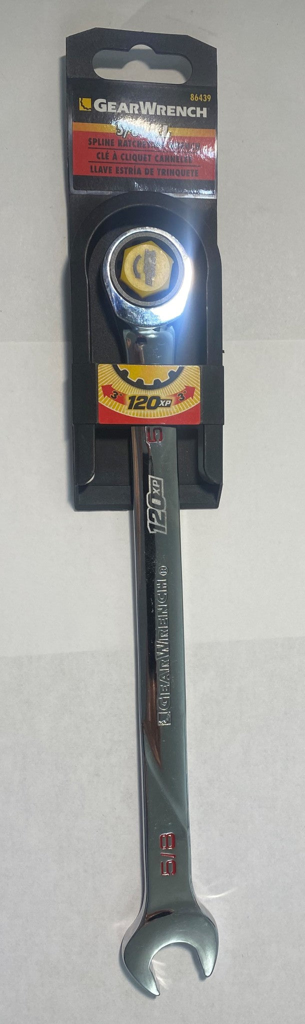 GEARWRENCH 86439 5/8" 120XP Universal Spline XL Ratcheting Combination Wrench