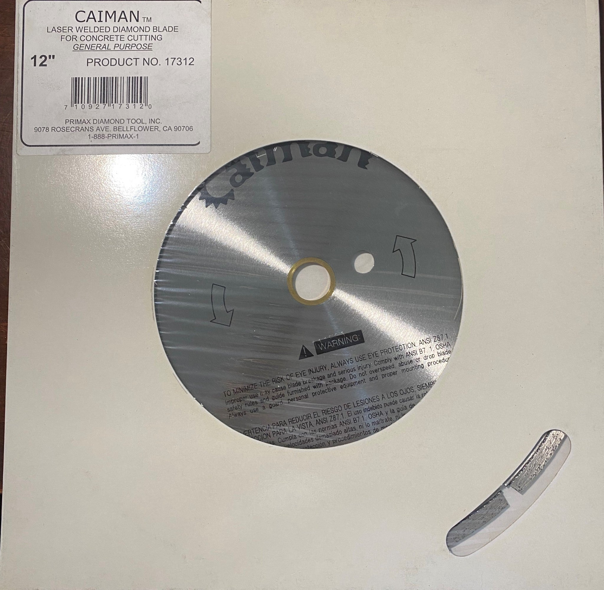 Caiman 17312 12" Diamond Cutting Saw Blade