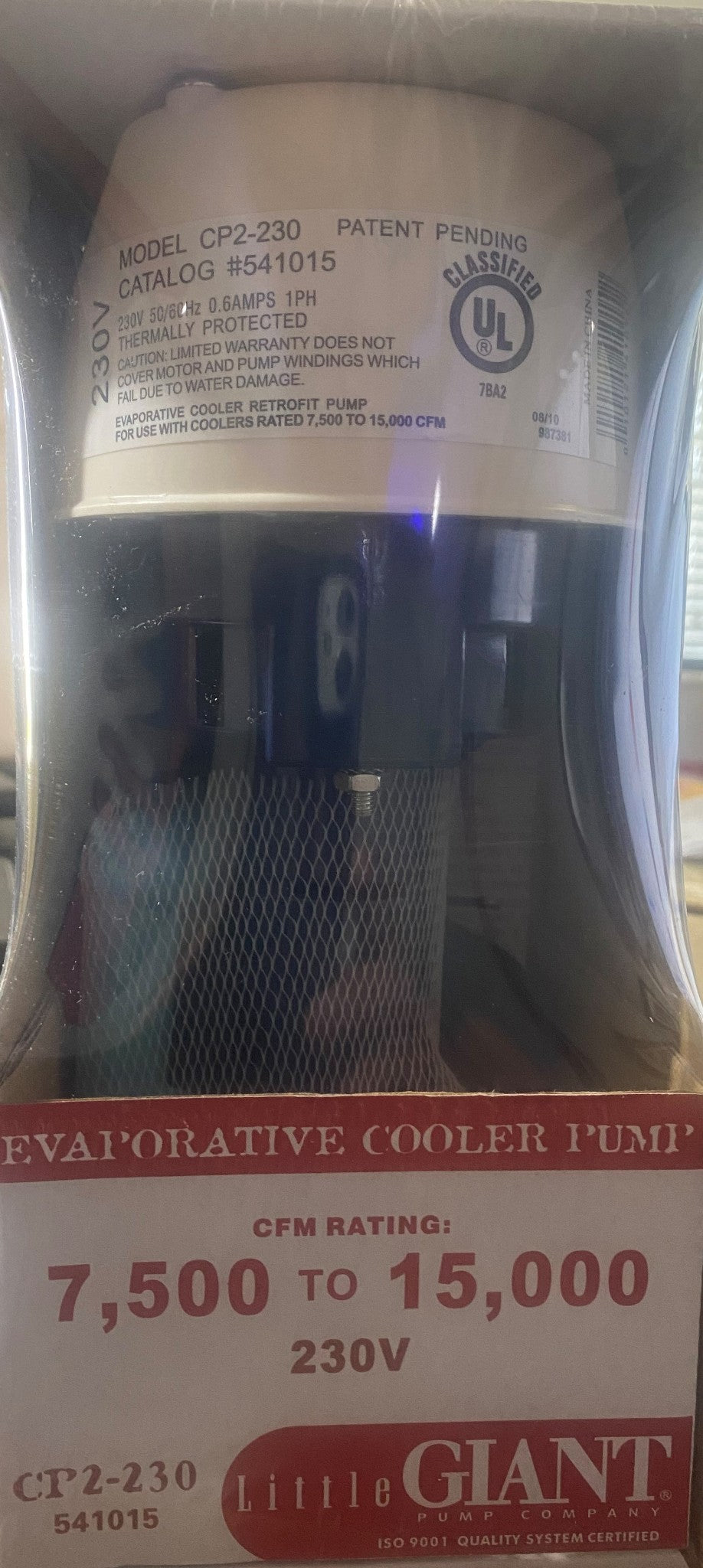 Little Giant CP2230 1/50HP 230V 15,000CFM Evaporative Cooler Pump