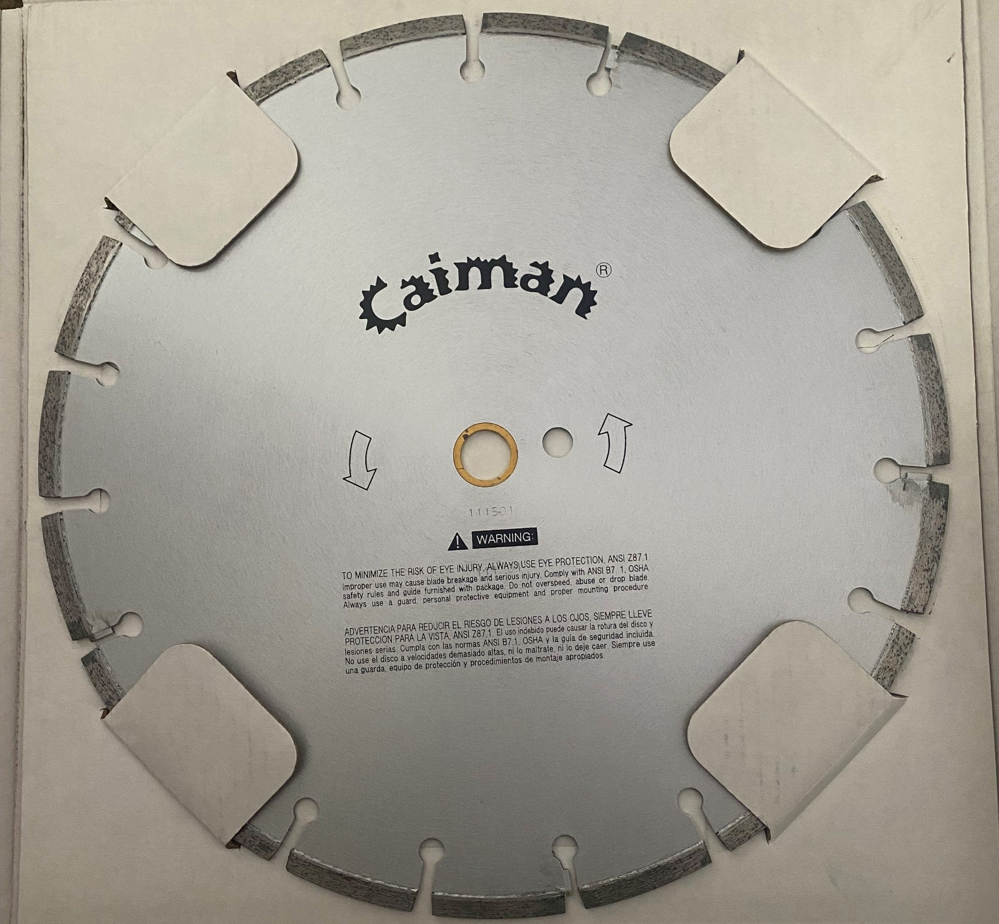 Caiman 17112 Premium Grade 11-7/8" 3/4"-1" Arbor Diamond Segmented Saw Blade