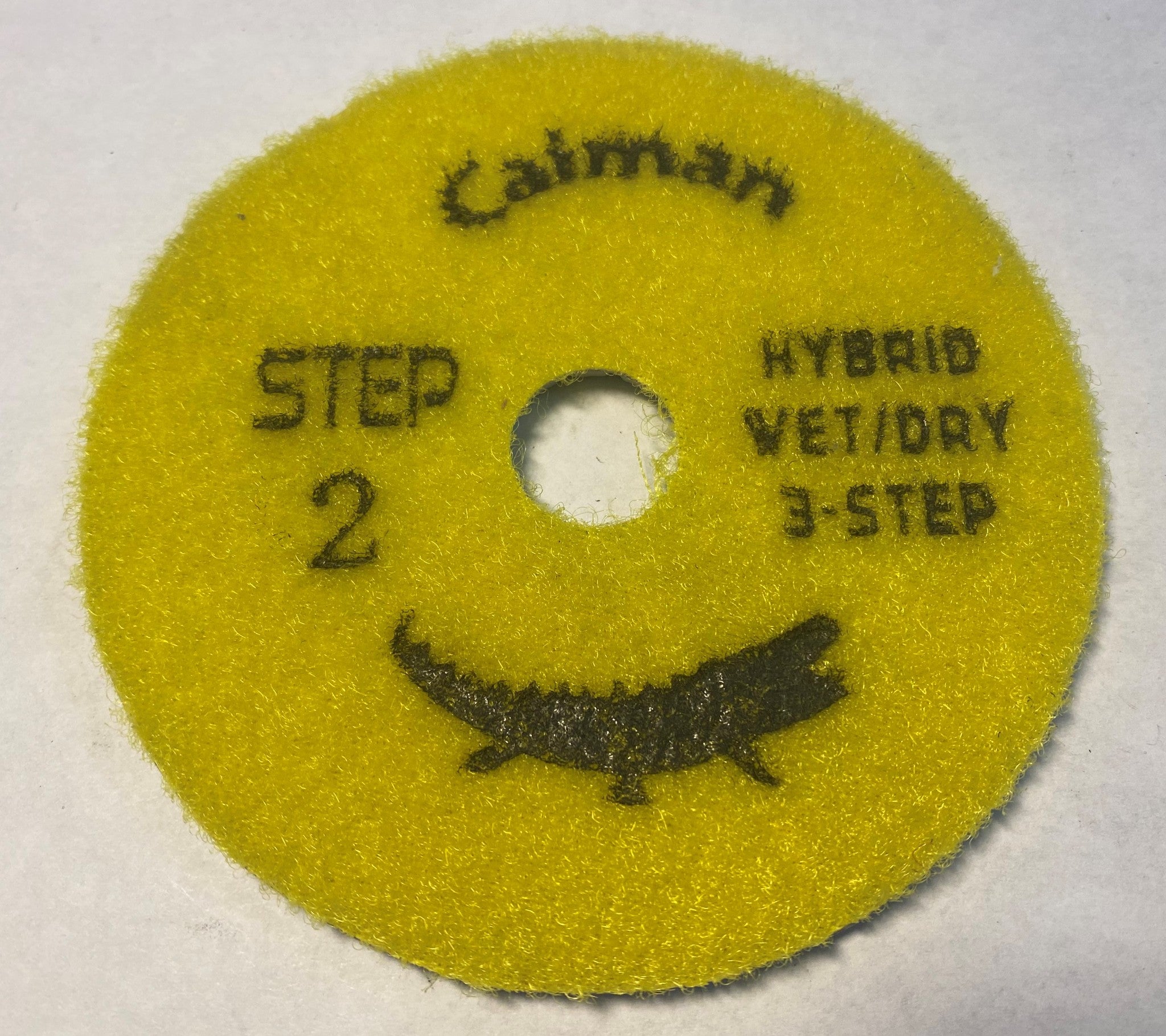 Caiman 14605 4" Wet/Dry Polishing Pad Hybrid 3-Step Step 2 Yellow