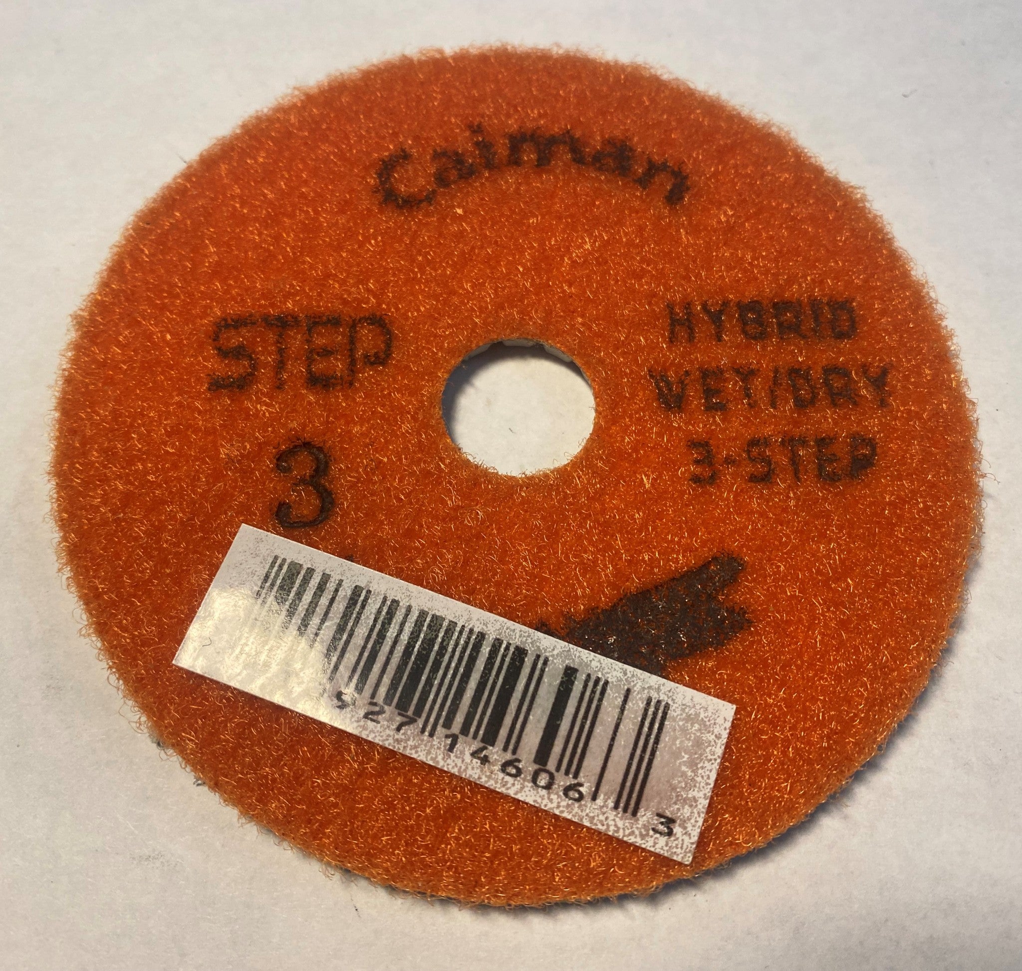 Caiman 14606 4" Wet/Dry Polishing Pad Hybrid 3-Step Step 3 Orange